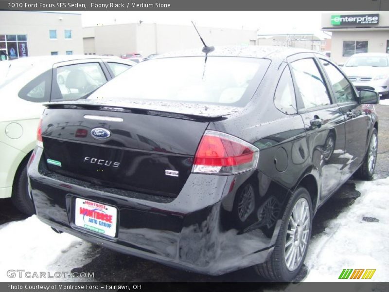 Ebony Black / Medium Stone 2010 Ford Focus SES Sedan