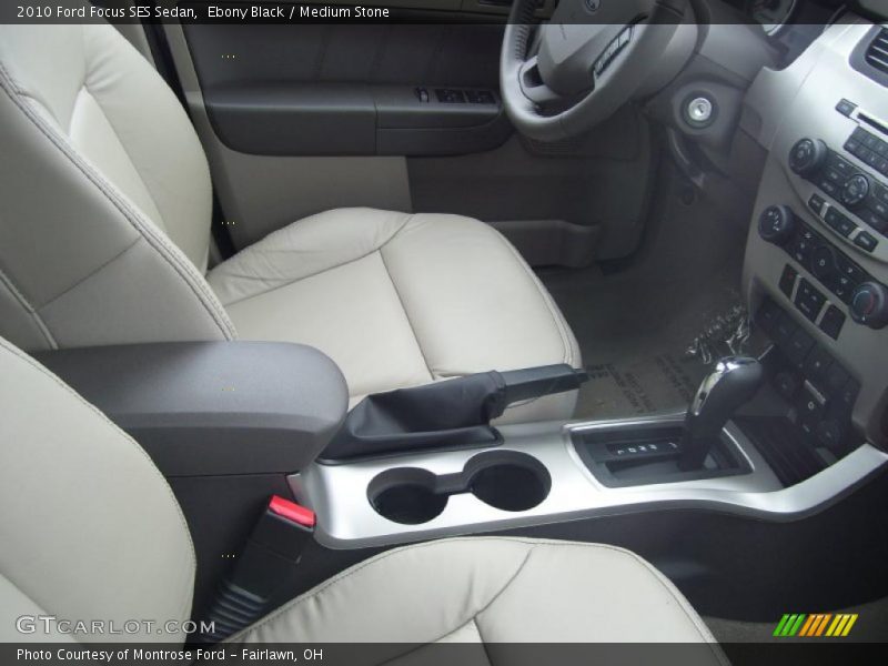 Ebony Black / Medium Stone 2010 Ford Focus SES Sedan