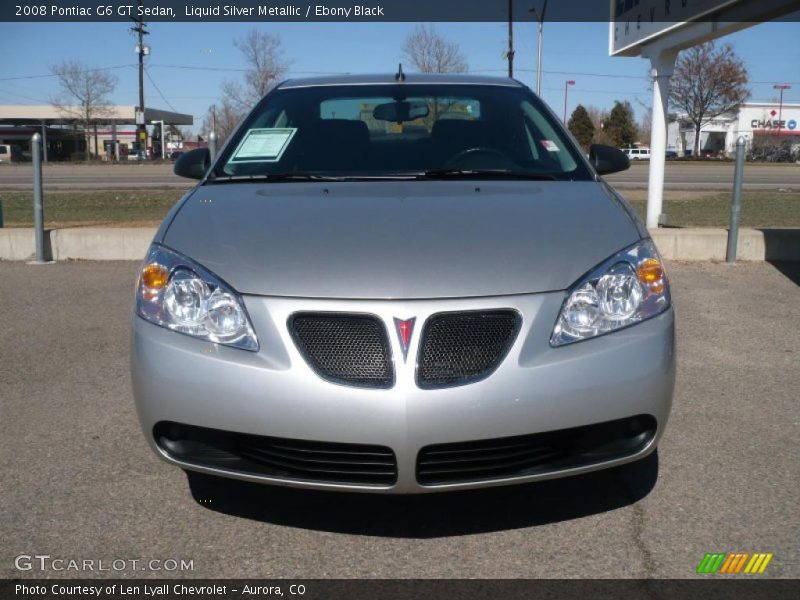 Liquid Silver Metallic / Ebony Black 2008 Pontiac G6 GT Sedan