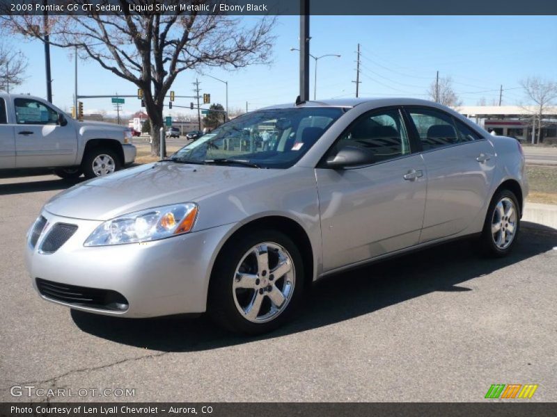 Liquid Silver Metallic / Ebony Black 2008 Pontiac G6 GT Sedan