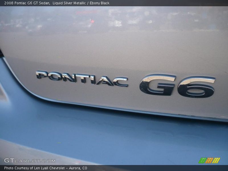 Liquid Silver Metallic / Ebony Black 2008 Pontiac G6 GT Sedan