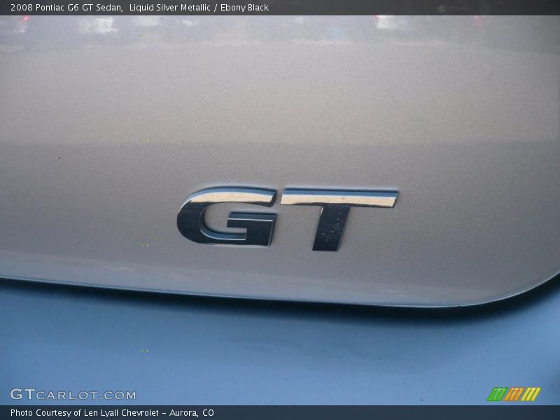 Liquid Silver Metallic / Ebony Black 2008 Pontiac G6 GT Sedan