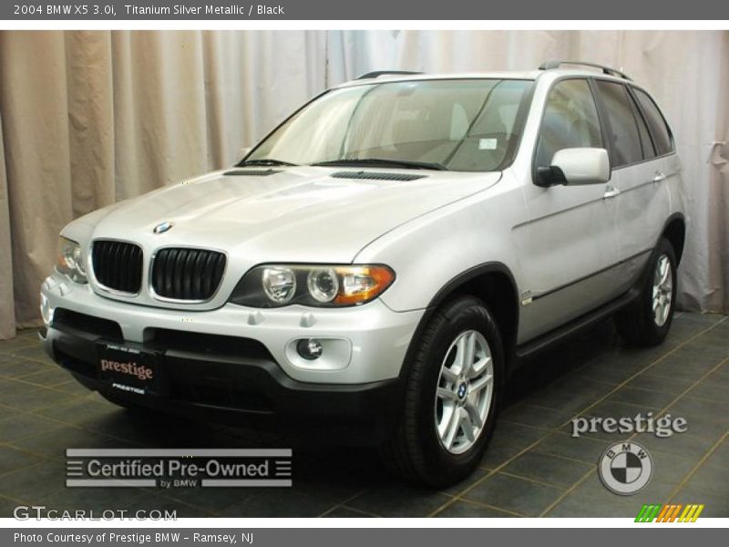 Titanium Silver Metallic / Black 2004 BMW X5 3.0i