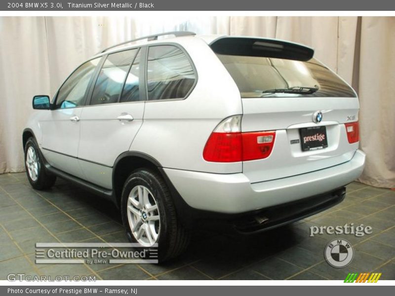 Titanium Silver Metallic / Black 2004 BMW X5 3.0i