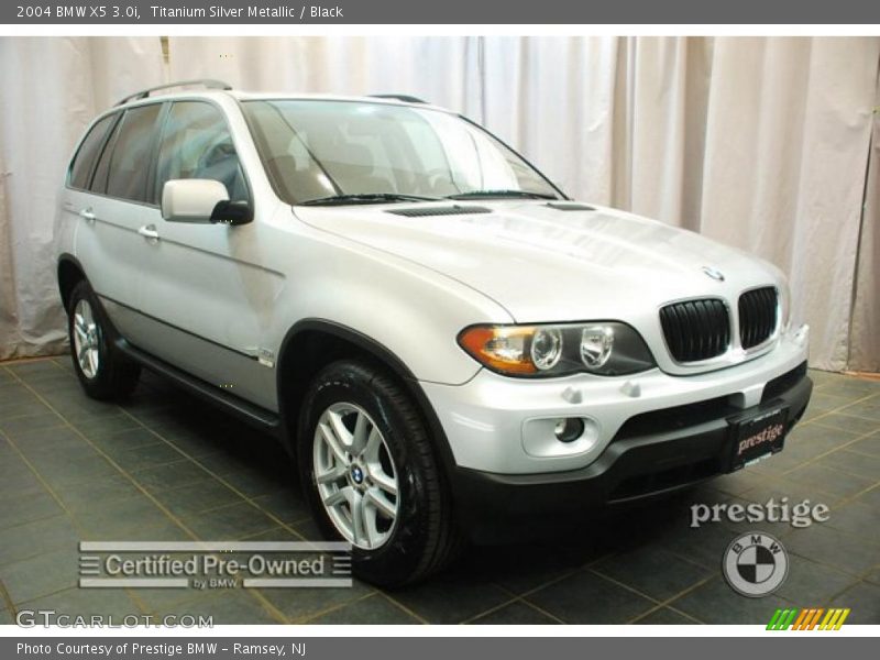 Titanium Silver Metallic / Black 2004 BMW X5 3.0i