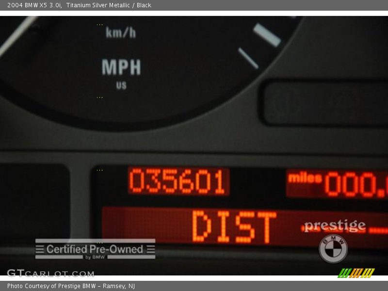 Titanium Silver Metallic / Black 2004 BMW X5 3.0i