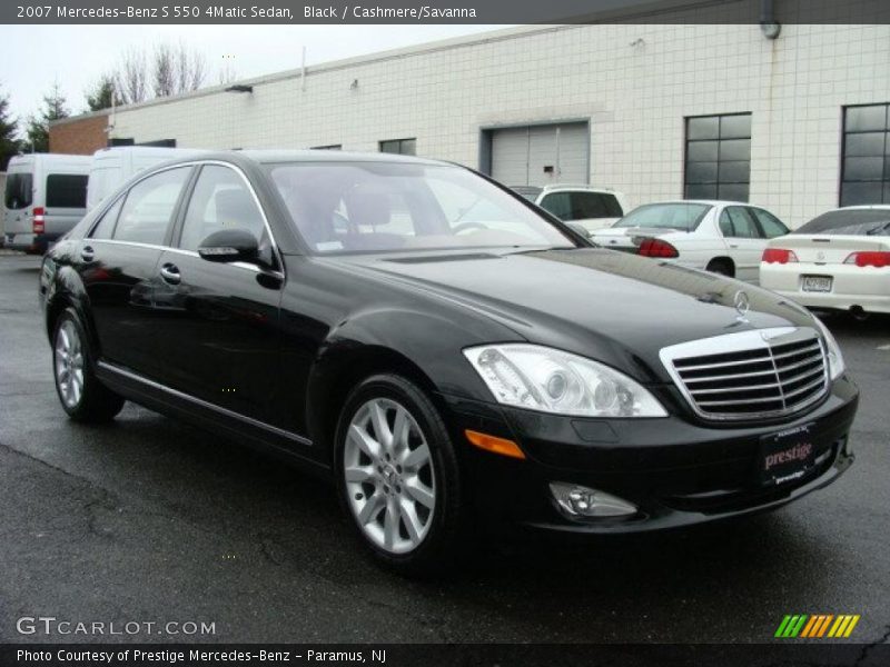 Black / Cashmere/Savanna 2007 Mercedes-Benz S 550 4Matic Sedan