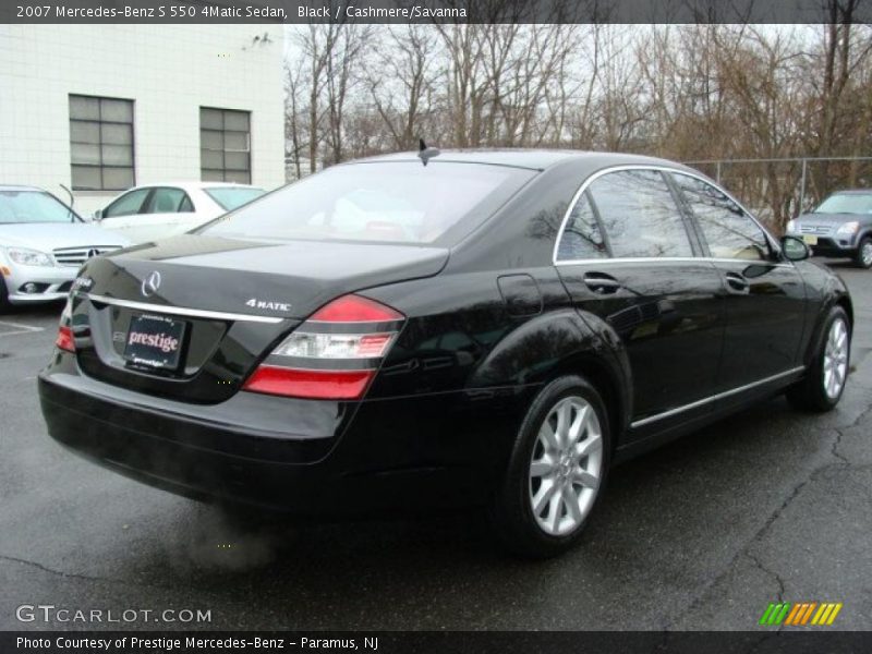 Black / Cashmere/Savanna 2007 Mercedes-Benz S 550 4Matic Sedan