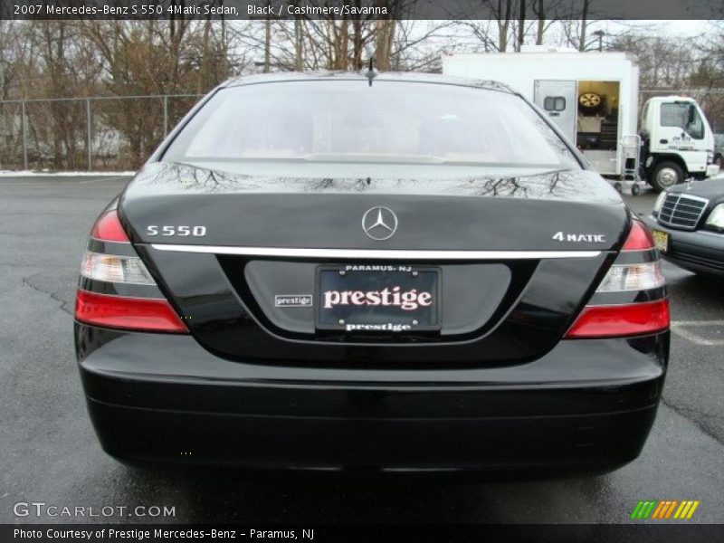 Black / Cashmere/Savanna 2007 Mercedes-Benz S 550 4Matic Sedan