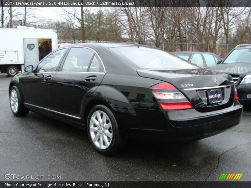 Black / Cashmere/Savanna 2007 Mercedes-Benz S 550 4Matic Sedan