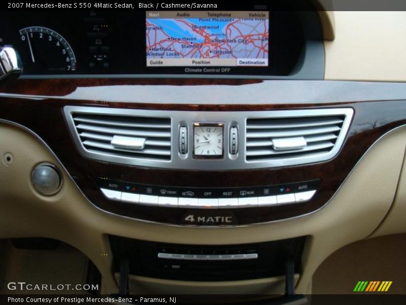 Black / Cashmere/Savanna 2007 Mercedes-Benz S 550 4Matic Sedan