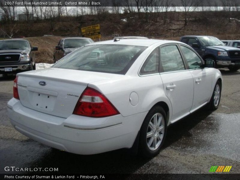Oxford White / Black 2007 Ford Five Hundred Limited