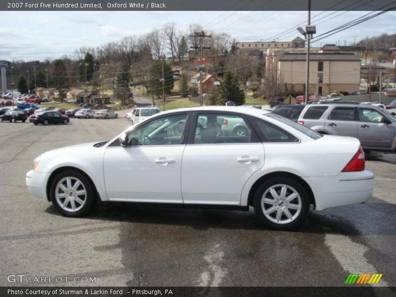 Oxford White / Black 2007 Ford Five Hundred Limited
