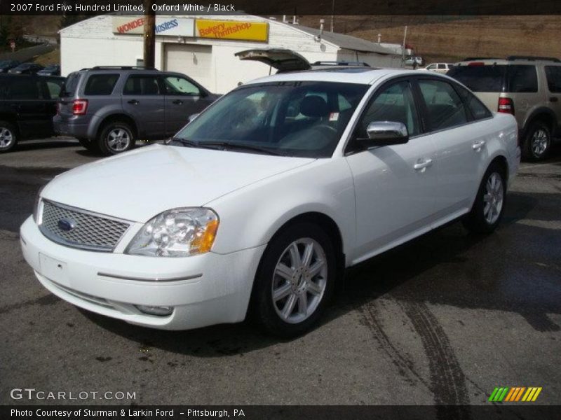 Oxford White / Black 2007 Ford Five Hundred Limited