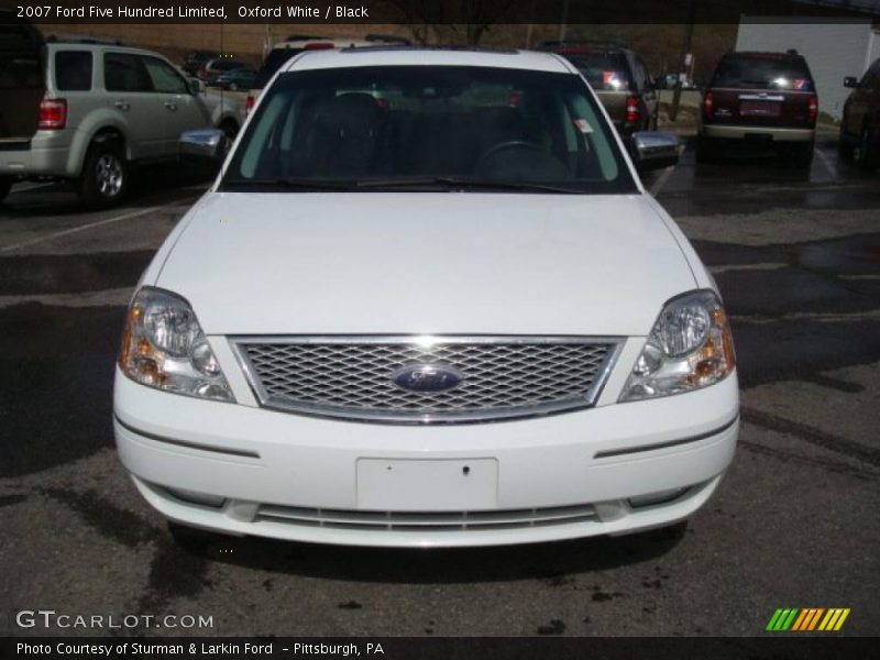 Oxford White / Black 2007 Ford Five Hundred Limited