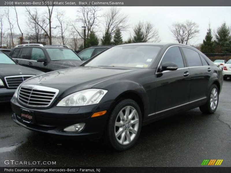 Black / Cashmere/Savanna 2008 Mercedes-Benz S 550 4Matic Sedan