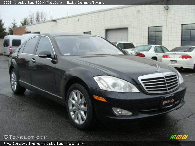 Black / Cashmere/Savanna 2008 Mercedes-Benz S 550 4Matic Sedan