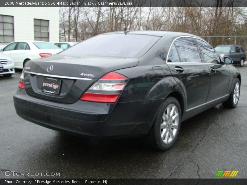 Black / Cashmere/Savanna 2008 Mercedes-Benz S 550 4Matic Sedan
