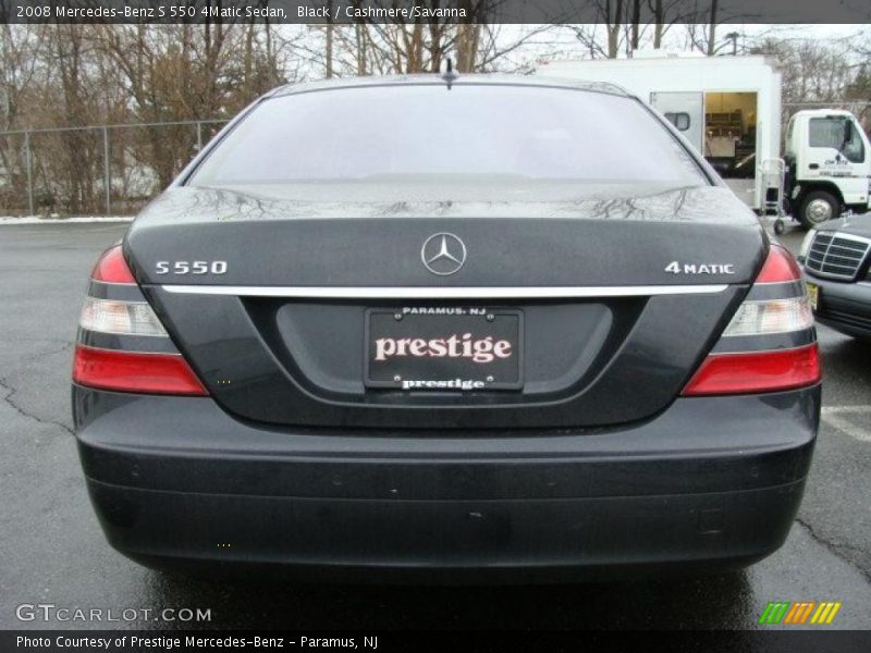 Black / Cashmere/Savanna 2008 Mercedes-Benz S 550 4Matic Sedan
