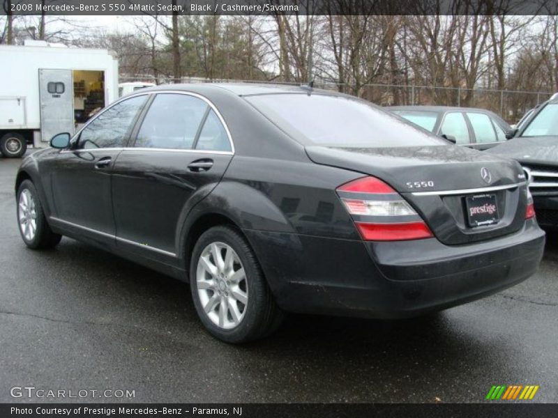 Black / Cashmere/Savanna 2008 Mercedes-Benz S 550 4Matic Sedan