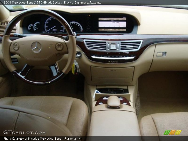 Black / Cashmere/Savanna 2008 Mercedes-Benz S 550 4Matic Sedan