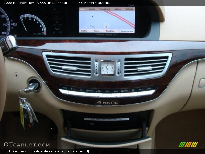 Black / Cashmere/Savanna 2008 Mercedes-Benz S 550 4Matic Sedan