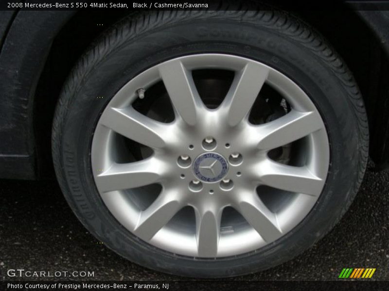 Black / Cashmere/Savanna 2008 Mercedes-Benz S 550 4Matic Sedan