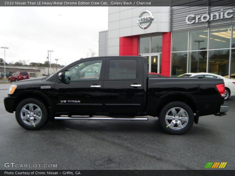 Galaxy Black / Charcoal 2010 Nissan Titan LE Heavy Metal Chrome Edition Crew Cab