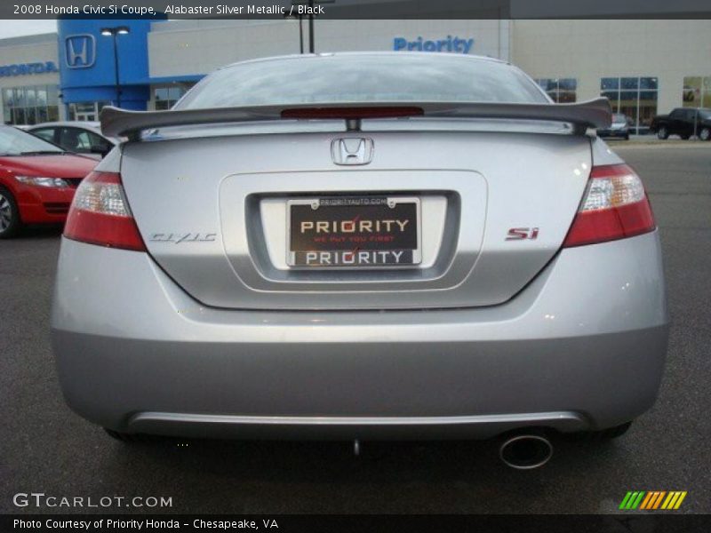 Alabaster Silver Metallic / Black 2008 Honda Civic Si Coupe