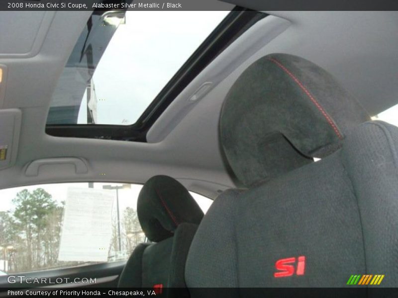 Alabaster Silver Metallic / Black 2008 Honda Civic Si Coupe