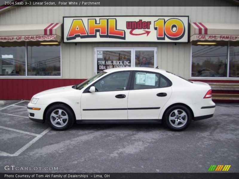 Polar White / Parchment 2004 Saab 9-3 Linear Sedan