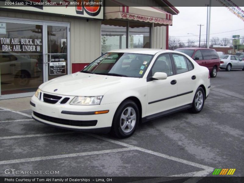 Polar White / Parchment 2004 Saab 9-3 Linear Sedan
