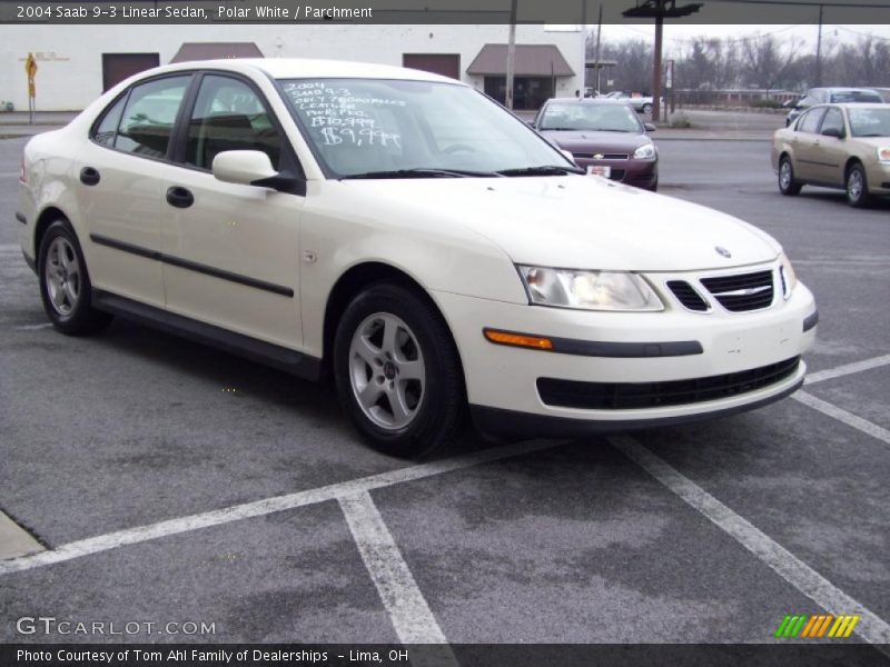 Polar White / Parchment 2004 Saab 9-3 Linear Sedan