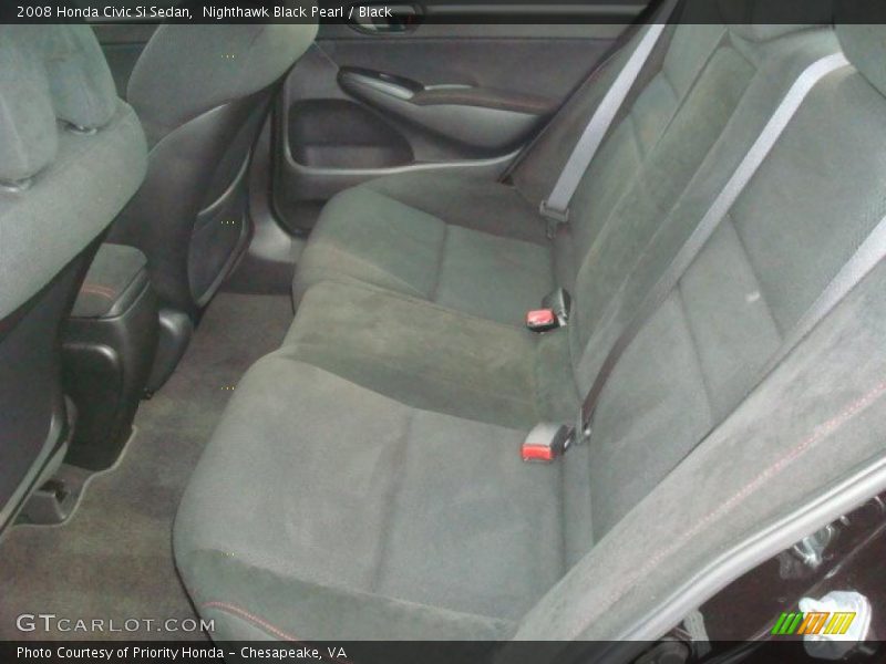 Nighthawk Black Pearl / Black 2008 Honda Civic Si Sedan