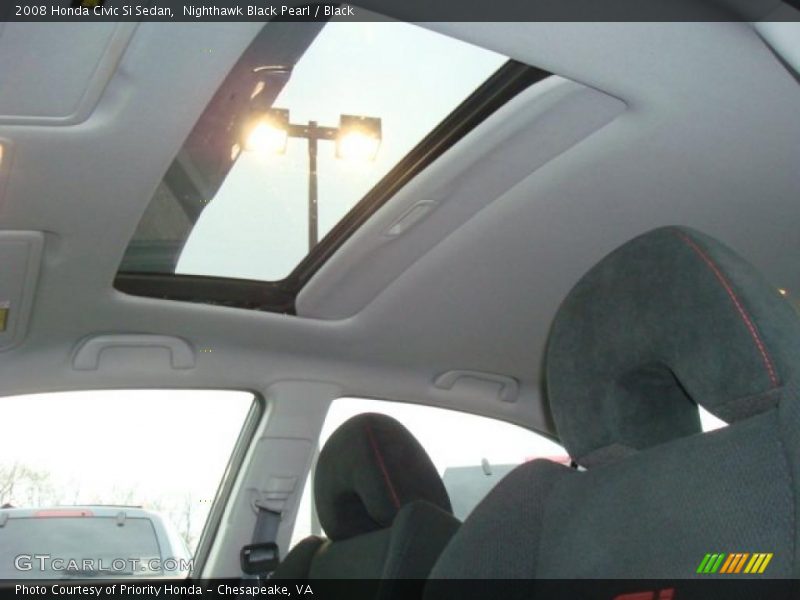 Nighthawk Black Pearl / Black 2008 Honda Civic Si Sedan