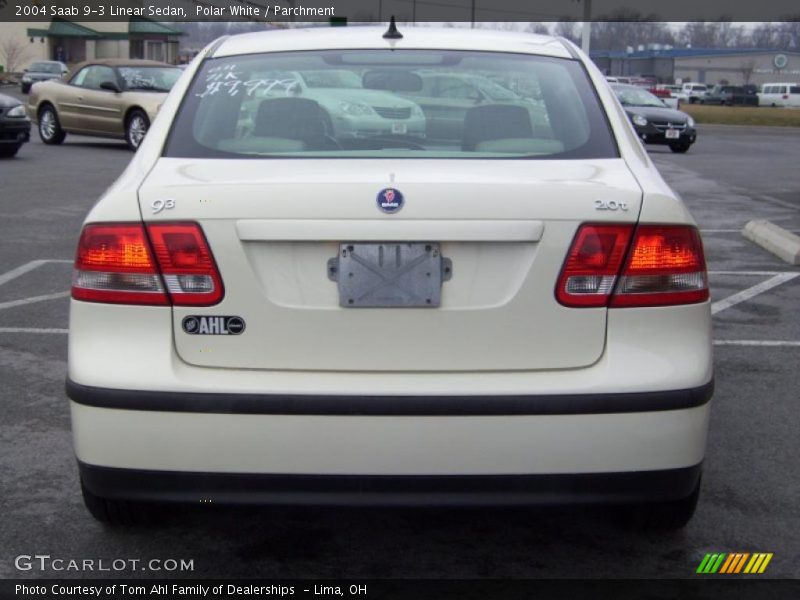 Polar White / Parchment 2004 Saab 9-3 Linear Sedan