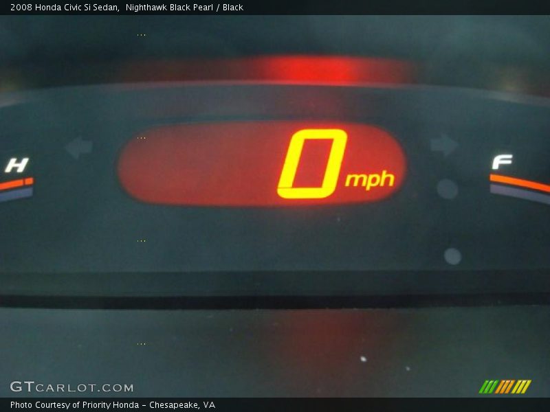 Nighthawk Black Pearl / Black 2008 Honda Civic Si Sedan