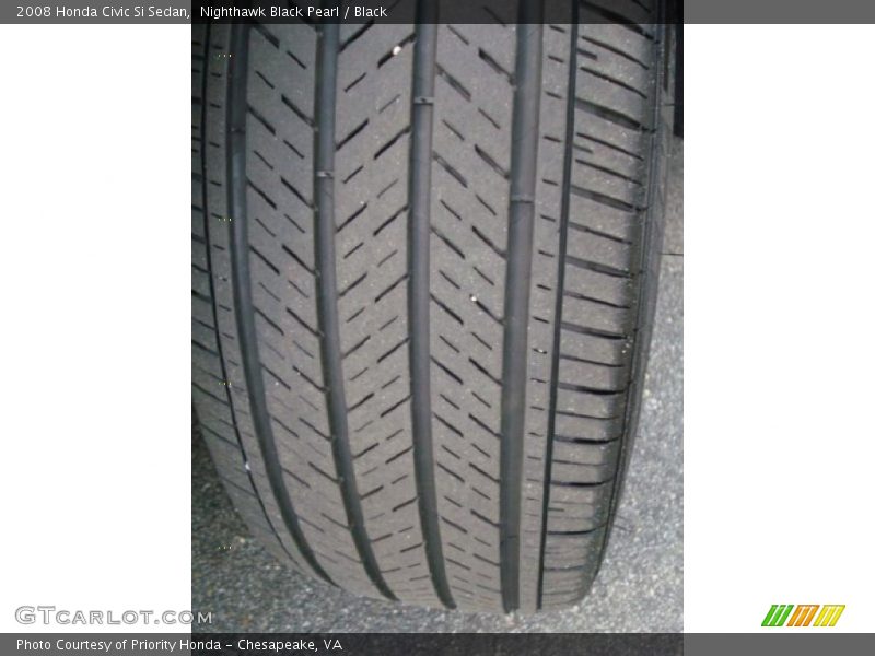 Nighthawk Black Pearl / Black 2008 Honda Civic Si Sedan