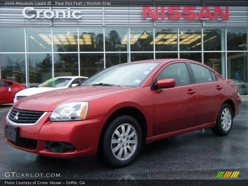 Rave Red Pearl / Medium Gray 2009 Mitsubishi Galant ES