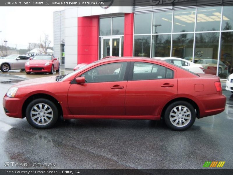 Rave Red Pearl / Medium Gray 2009 Mitsubishi Galant ES