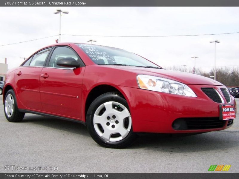 Crimson Red / Ebony 2007 Pontiac G6 Sedan