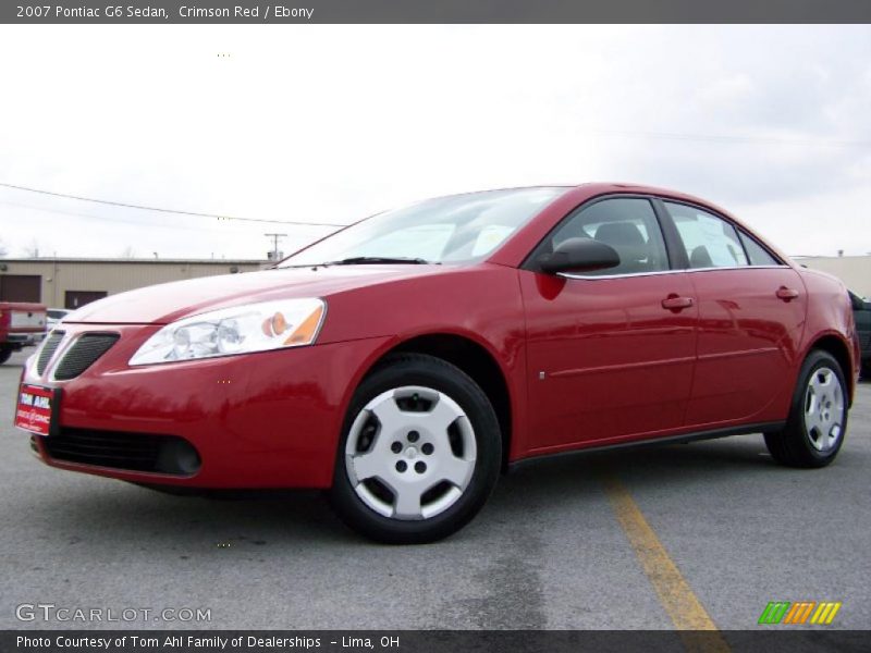 Crimson Red / Ebony 2007 Pontiac G6 Sedan