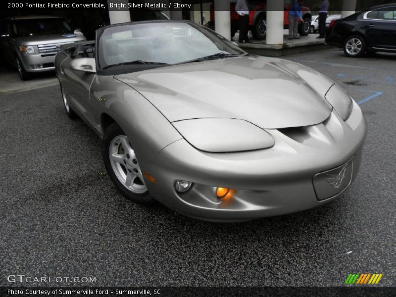 Bright Silver Metallic / Ebony 2000 Pontiac Firebird Convertible