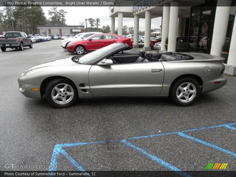 Bright Silver Metallic / Ebony 2000 Pontiac Firebird Convertible