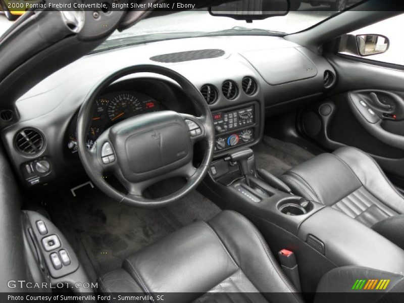 Bright Silver Metallic / Ebony 2000 Pontiac Firebird Convertible