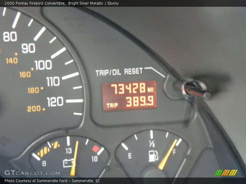 Bright Silver Metallic / Ebony 2000 Pontiac Firebird Convertible
