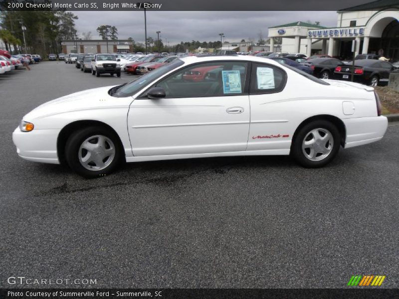 Bright White / Ebony 2000 Chevrolet Monte Carlo SS