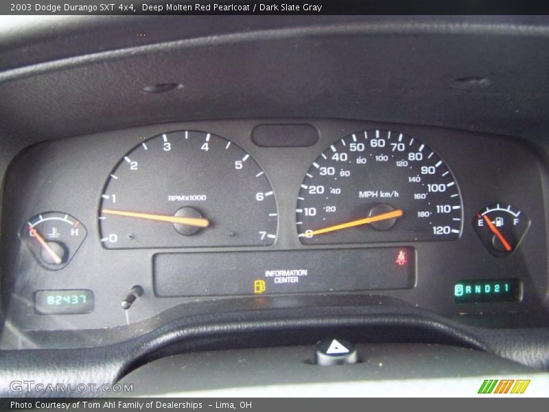 Deep Molten Red Pearlcoat / Dark Slate Gray 2003 Dodge Durango SXT 4x4