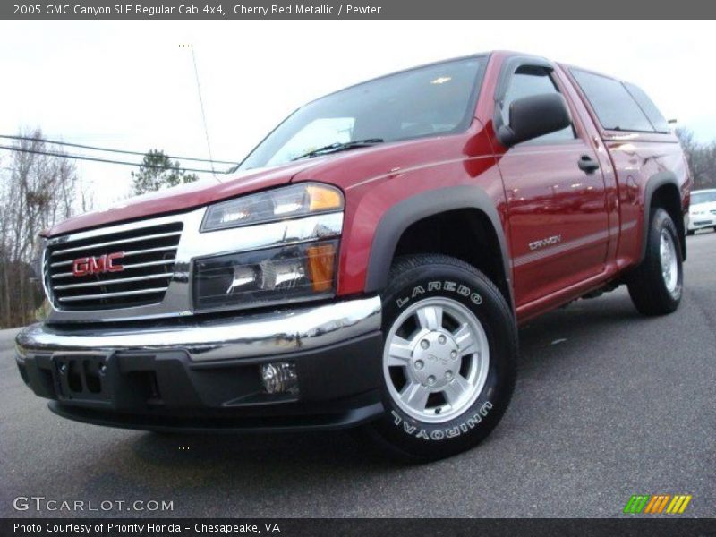 Cherry Red Metallic / Pewter 2005 GMC Canyon SLE Regular Cab 4x4