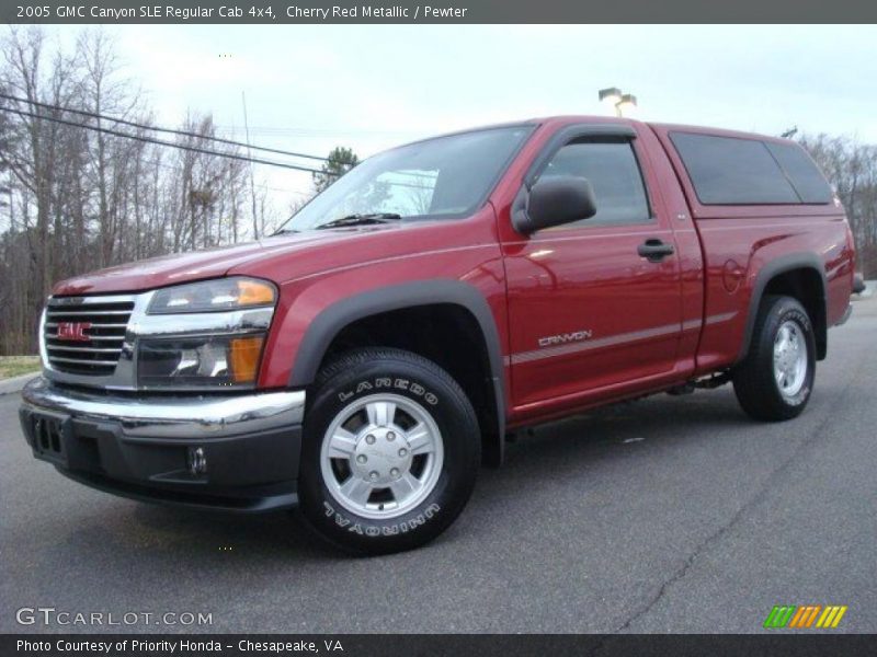 Cherry Red Metallic / Pewter 2005 GMC Canyon SLE Regular Cab 4x4